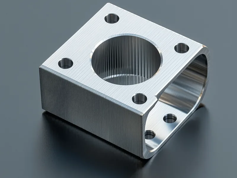 Printed titanium aerospace bracket with integrated mounting features, as-built surface finish