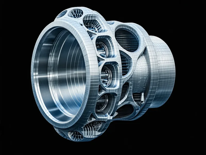 Titanium structural fitting with complex internal channel geometry produced by additive manufacturing